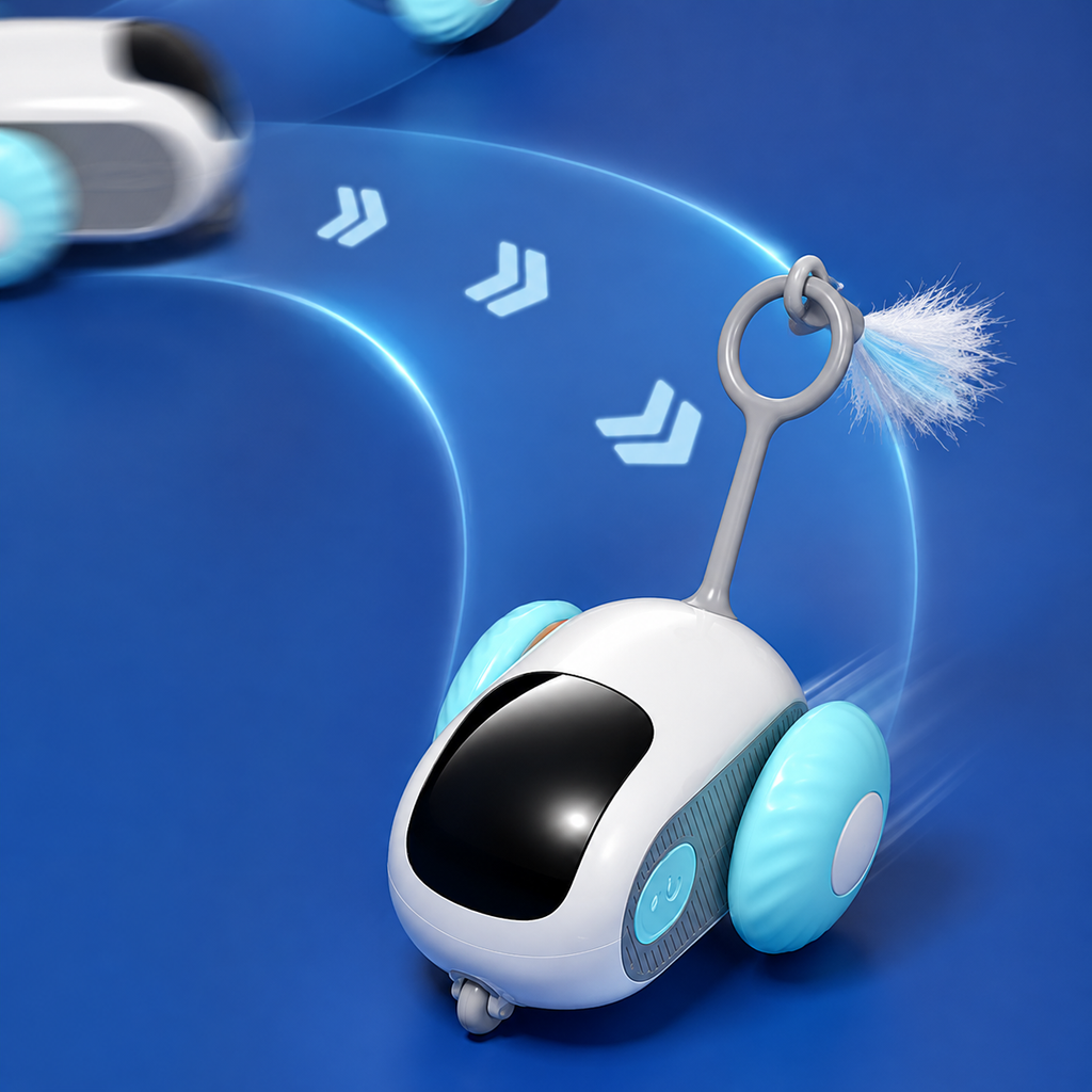 Le Bolide à Moustaches – Jouet interactif pour chat